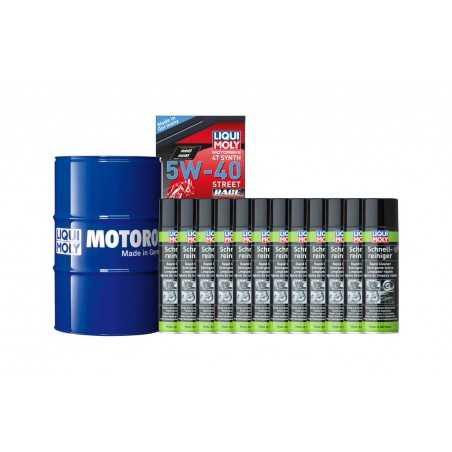 synthetic oil drum + brake cleaner pack 60 l 5w-40 | 12 u 500 ml