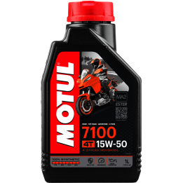 MOTUL Aceite lubricante 4T 7100 15W50 1L para motocicletas de alto rendimiento 104298