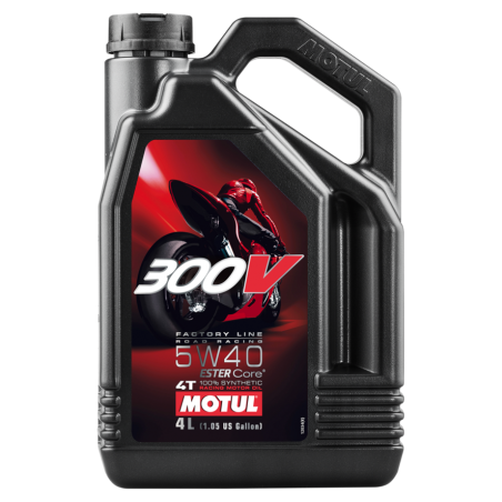 4t 300v fl road racing 5w40 4l 100% synthetic competition lubricating oil - motul