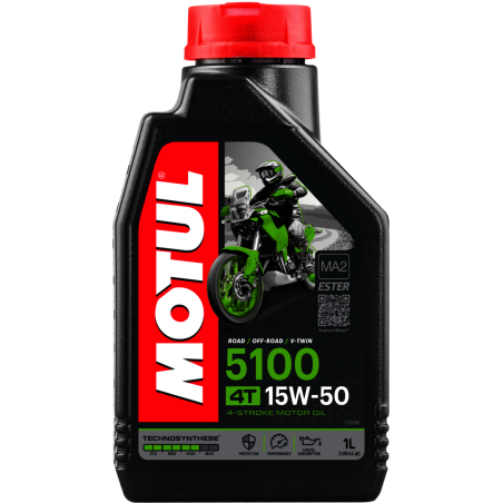 lubricating oil 4t 5100 15w50 1l motul - technosynthese® lubricant for urban and road motorcycles