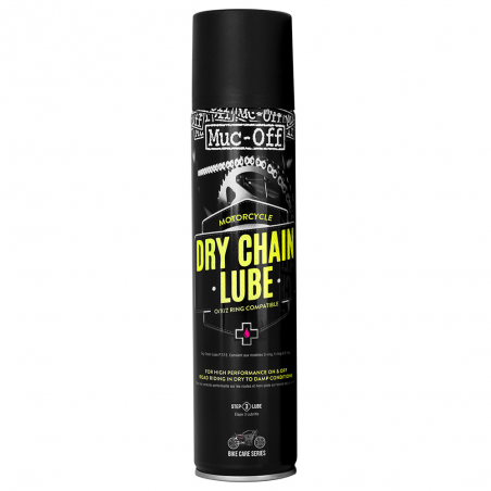 grasa de cadena (para seco) con ptfe (teflon) muc-off motorcycle dry chain lube spray 400ml