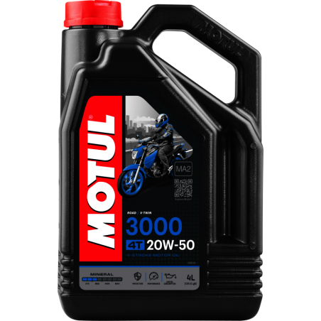 aceite lubricante 4t 3000 20w50 4t 4l para motores de cuatro tiempos