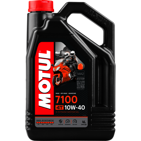 lubricating oil 4t 7100 10w40 4t 4l motul - 100% synthetic engine lubricant with fuel economy