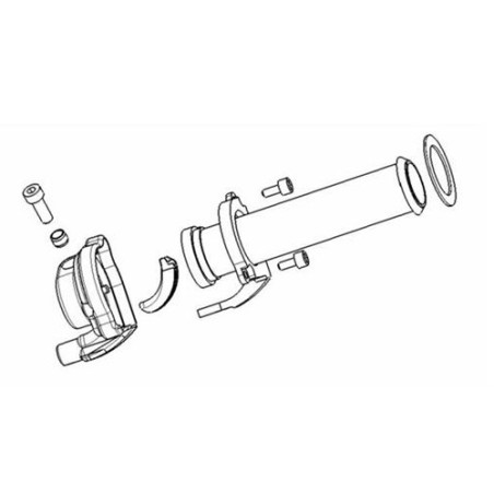 accelerator with handle  piaggio 124mm 3745.03