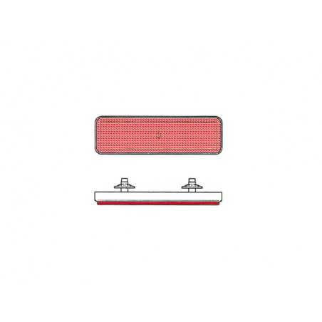 reflector catadiòptric rectangular posterior vermell