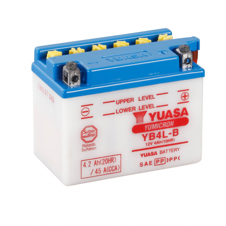 batterie yb4l-b combipack | remplacement pour yb4l-b | 12v | 4.2ah | avec électrolyte