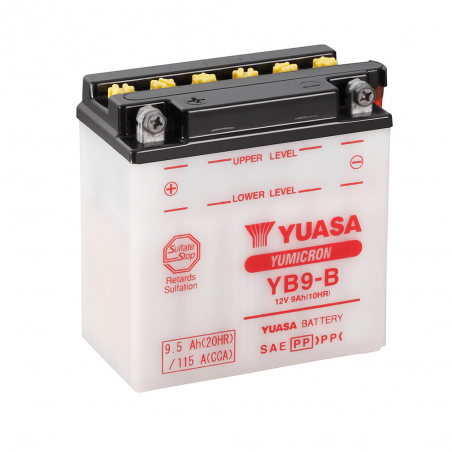 batterie yb9-b combipack avec électrolyte - remplacement pour yb9-b