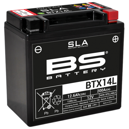 förmultnade batteri sla btx14l (fa)