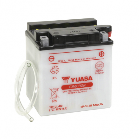 batterie yb10l-b2 combipack avec électrolyte - remplace ytx16-bs-1