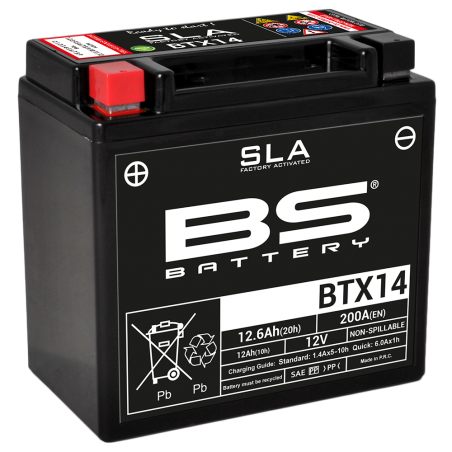 batteri sla btx14 (fa)