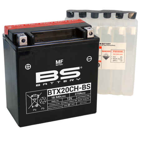 bs btx20ch-bs batteri 12v och 18,9ah underhållsfritt