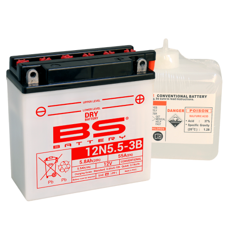 batéria bs battery 12n5 5-3b, s elektrolytom a nový vylepšený model