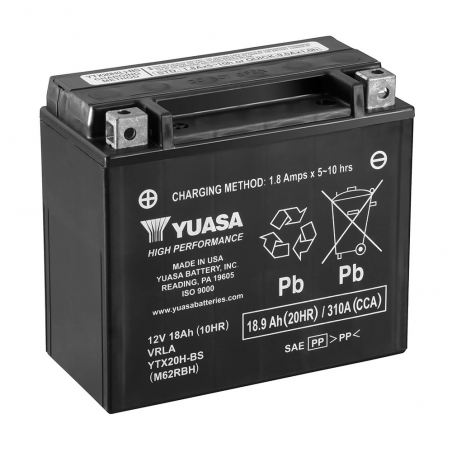 batterij ytx20h-bs combipack (con electrolito)