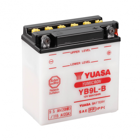 batteri yb9l-b dry charged (sin electrolito)