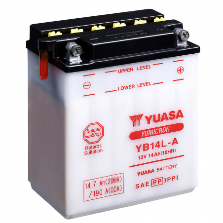 batteri yb14l-a dry charged (sin electrolito)