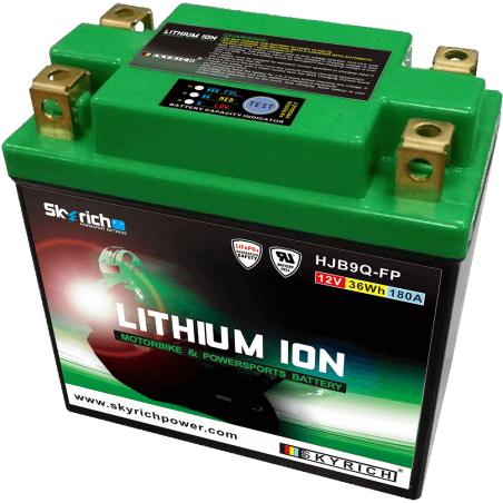 lithium battery with charge indicator lib9q