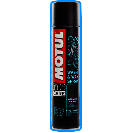 e9 wash & wax spray 0.4l cleaner and wax for the complete care of your motorcycle