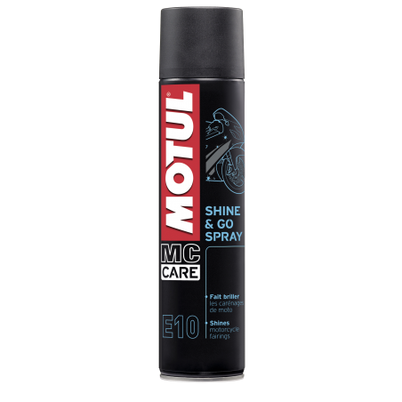 spray detergente per moto tutti i materiali e10 shine & go 0,4l - motul