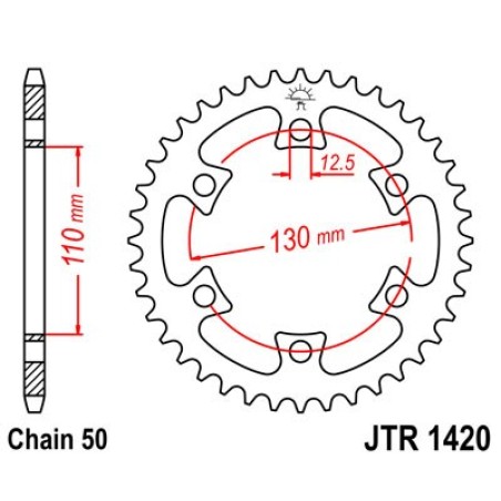 takavälitysratas teräs jt 1420