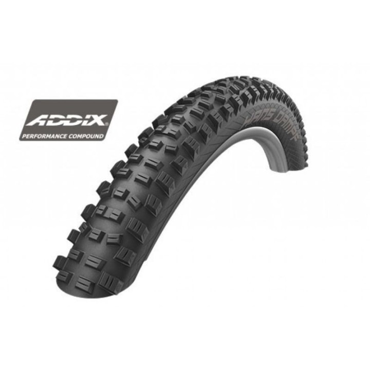 SCHWALBE Cubierta neumatico HANS DAMPF 29x2.35 HS491 TUBELESS READY ADDIX TWINSKIN PLEGABLE NEGRO 60-622 703578