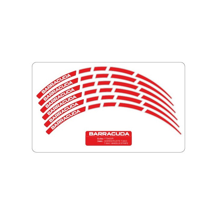 BARRACUDA Strip de tirillas adhesivas para llantas moto N5400
