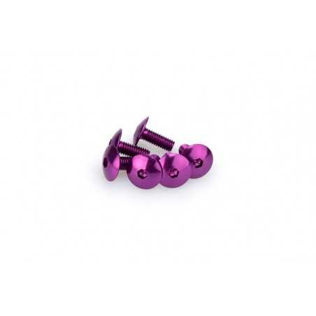 pack de 6 tornillos de aluminio con cabeza abombada m6 x 15mm