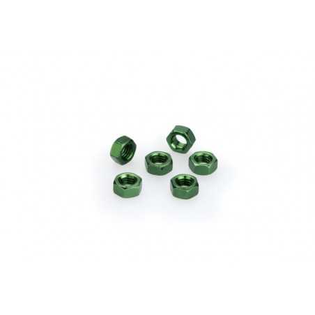 pack de 6 tuercas de aluminio m5 con anodizado