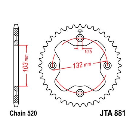 krone der hinteren getriebeplatte jt sprockets