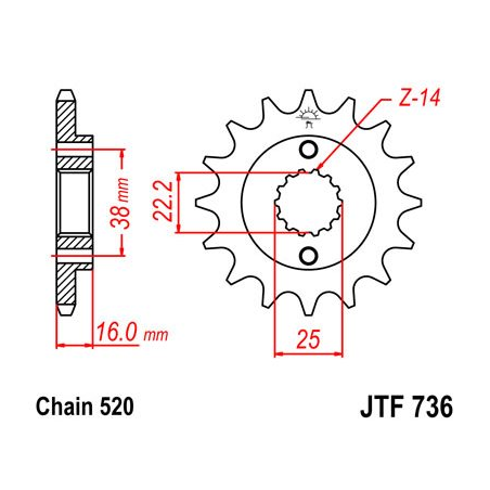 front drive sprocket for motorcycles