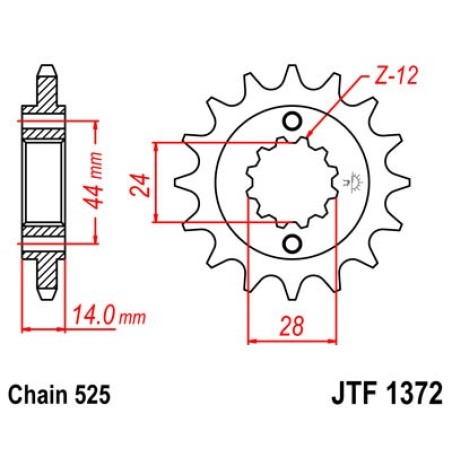 pinion, attack, transmission front tb-1817a