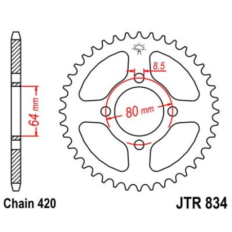 steel rear transmission sprocket c49