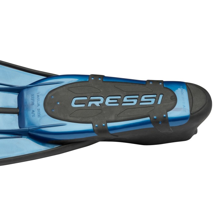 CRESSI Aletas snorkeling y natación AGUA SHORT, pala en polipropileno irrompible, calzante elastómero de gran flexibilidad FDN 2