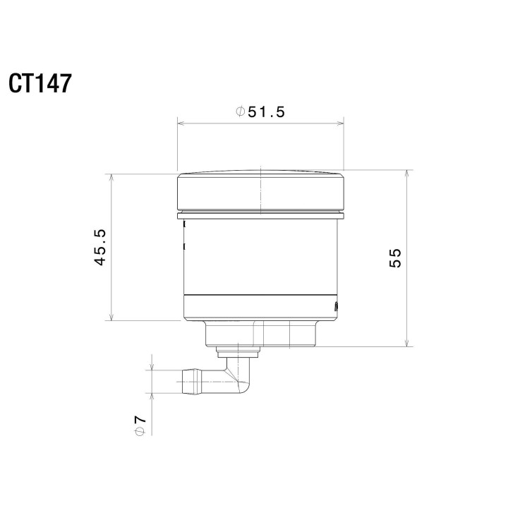 RIZOMA Depósito de fluido freno delantero PURE - Diseño simple y durabilidad garantizada CT147