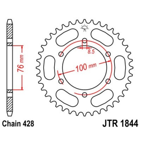 corona plato transmision acero 40 dientes r1844