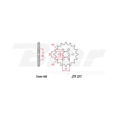 stalen sproket 277 14t