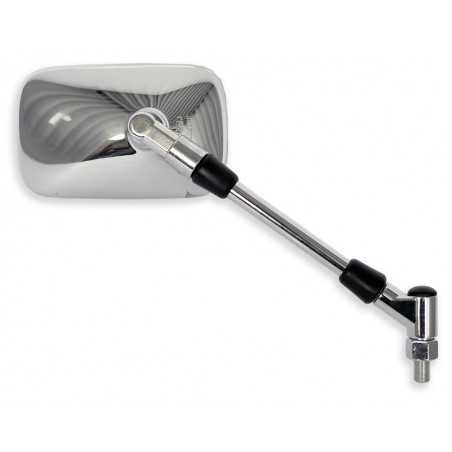 chromed oem type right rearview mirror for motorcycle handlebars - homologation ce