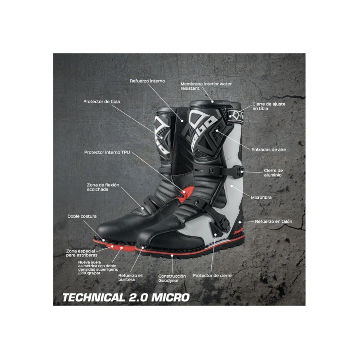 HEBO Botas trial offroad TECHNICAL 2.0 MICRO HT1013