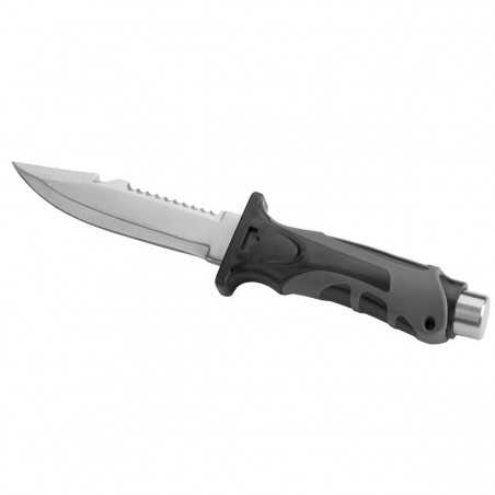 seac sub sub hammer dive knife - 95mm tempered stainless steel double blade and line cutter