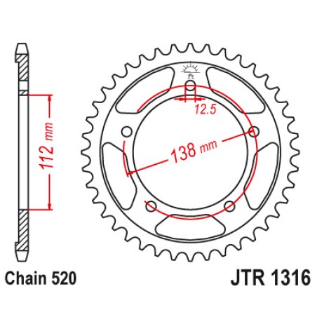 corona plato trasmision de acero 39 1316