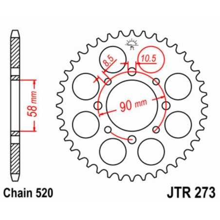 stalen transmissieplaat kroon 41 273