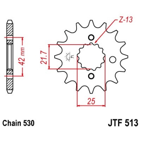 rubber pinion 513 steel 16 dientes