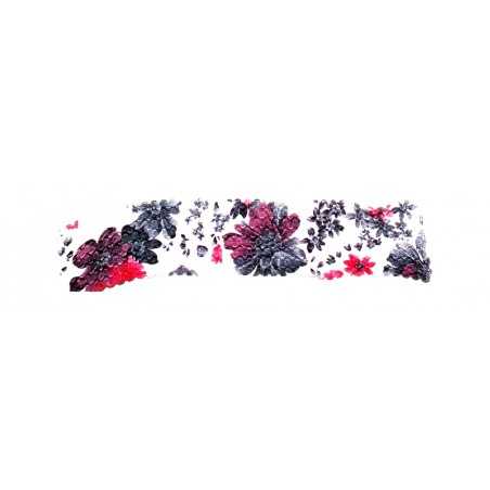 2 meter langes elastisches band mit blumenmuster – 6 cm breit