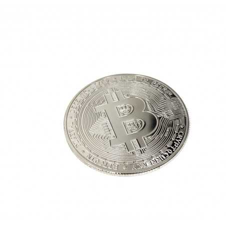 monedă fizică bitcoin cu protector acrilic rotund