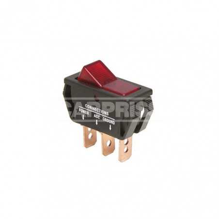 interruptor de balancim com luz vermelha led 12v 20 amp