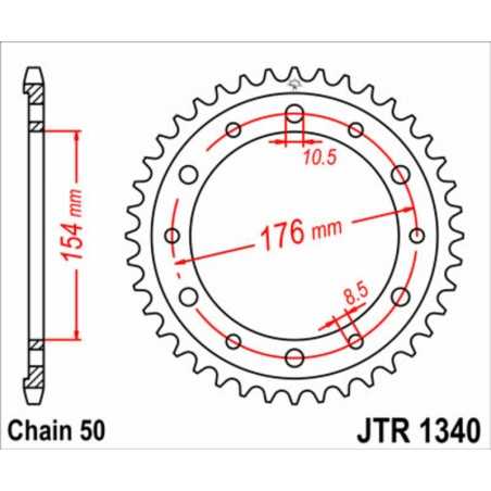 sprocket rear plate 1340 - 525