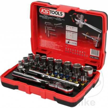 socket wrench box 1/4"