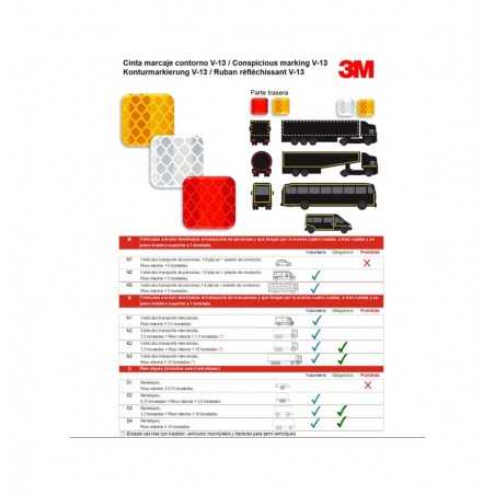 rigid reflective roll for truck v-23 12.5 m/55 mm
