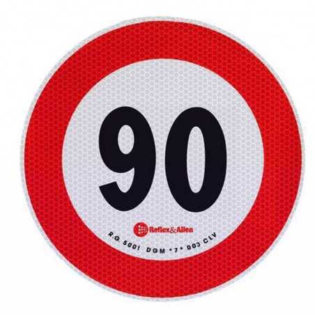 90 km/h speed limit sticker - class 2