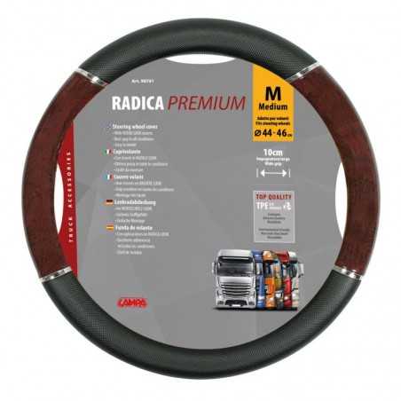 radica premium steering wheel cover with heather look inserts and 10cm wide handle - lampa