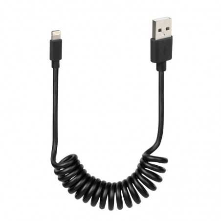 spiralladdningskabel usb för apple-telefon 8 stift 100 cm - lampa